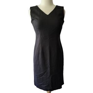 Norton McNaughton Black Linen Dress NEW $44 Size 4 Petite Sleeveless Women Lined